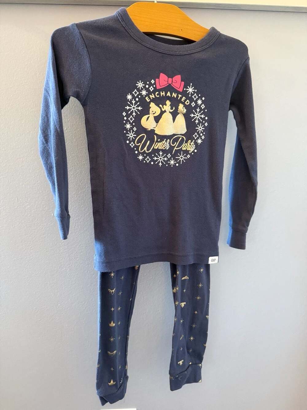 Baby Gap x Disney Princess Enchanted Winter Party Long Sleeve Pajama Set